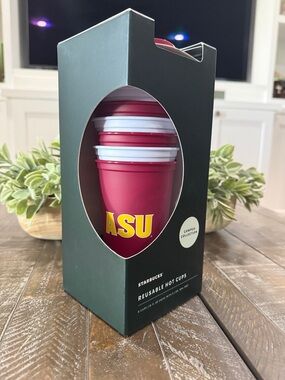Starbucks ASU Campus Collection 6-Pack Reusable Hot Cups Arizona State